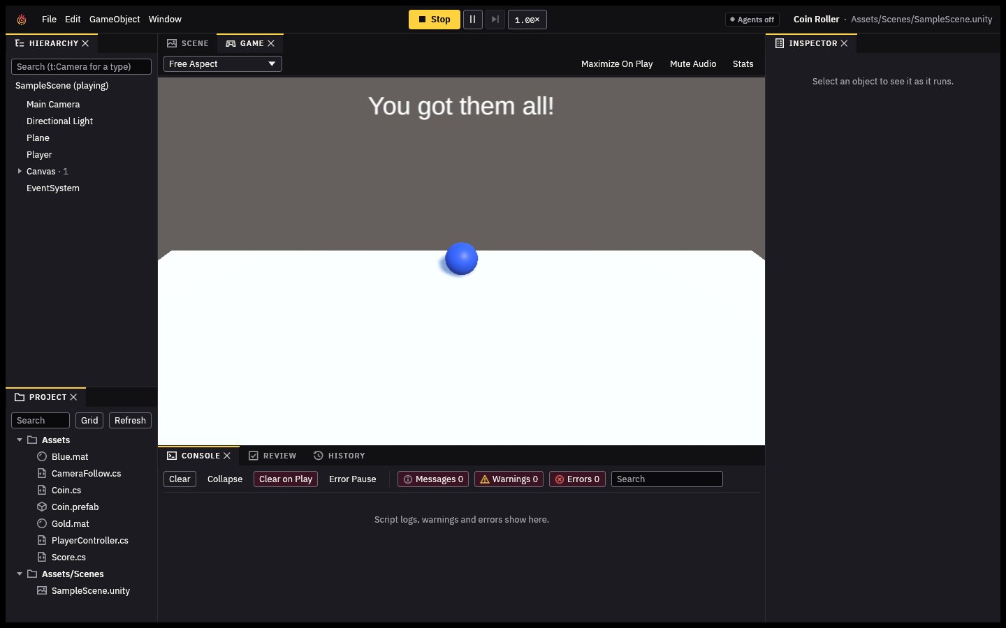 Every coin collected: You got them all!